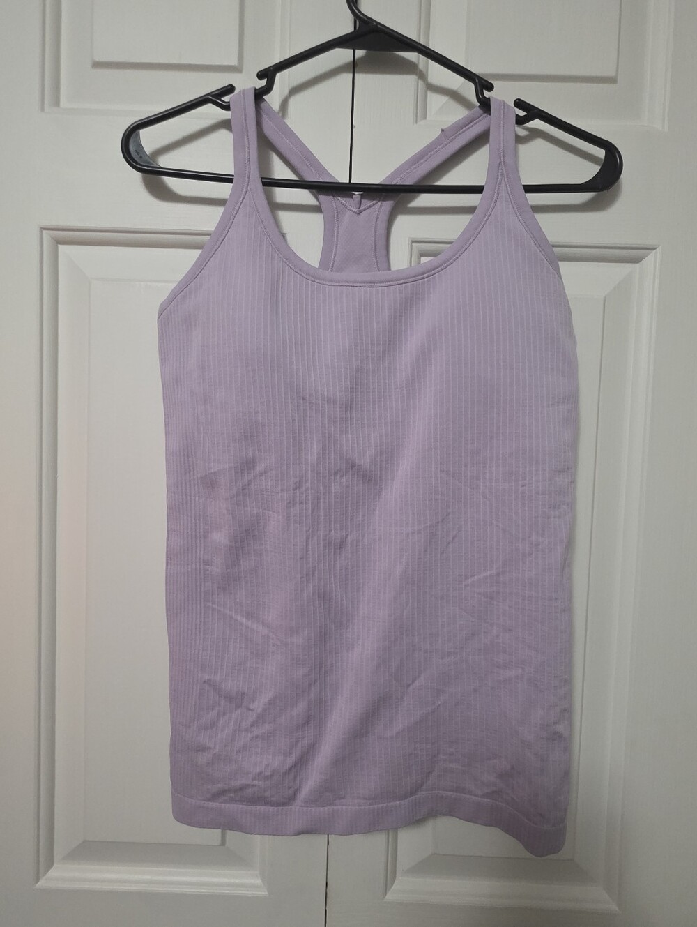 Lululemon Ebb To Street Tank Purple Womens Size 8 Square Dot Padded